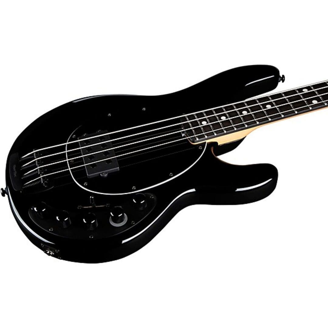 Ernie Ball Music Man DarkRay 4-String Electric Bass Guitar - Obsidian Black w/ Mono Gig Bag - Image 2