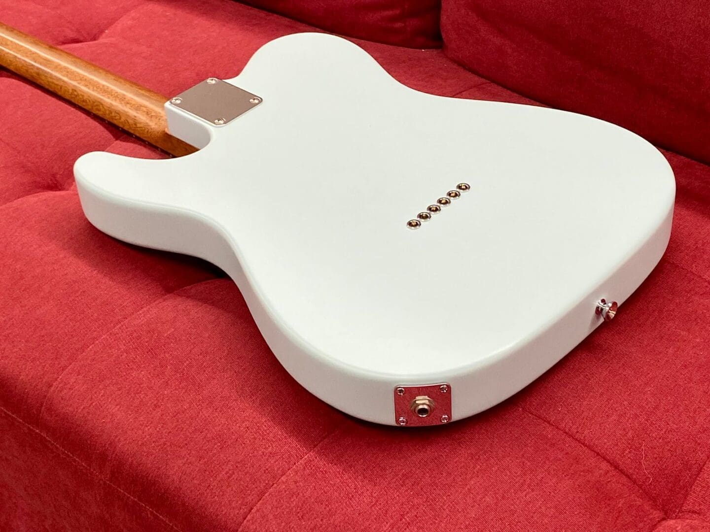 Warmoth T-Style Partscaster HH - Sonic Blue Satin w/ Mahogany Neck - Image 8