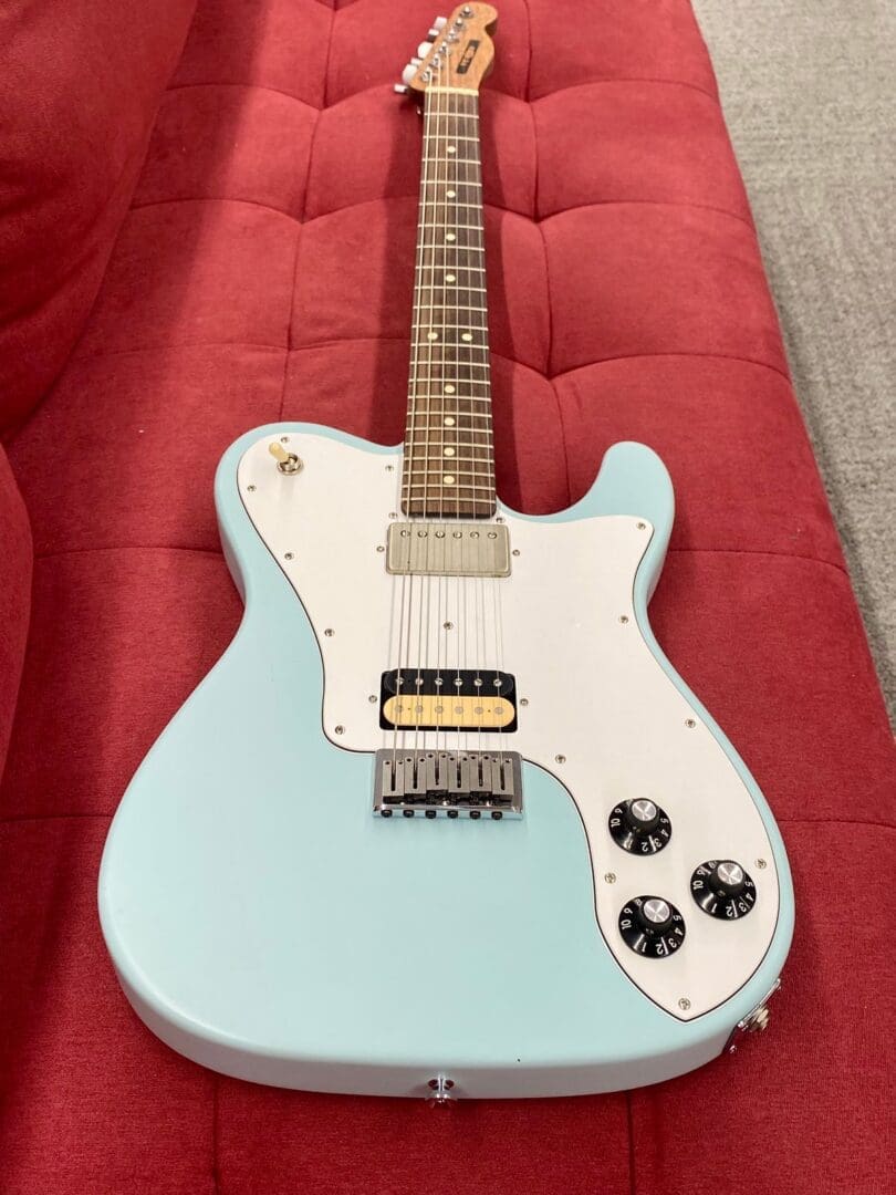 Warmoth T-Style Partscaster HH - Sonic Blue Satin w/ Mahogany Neck - Image 14