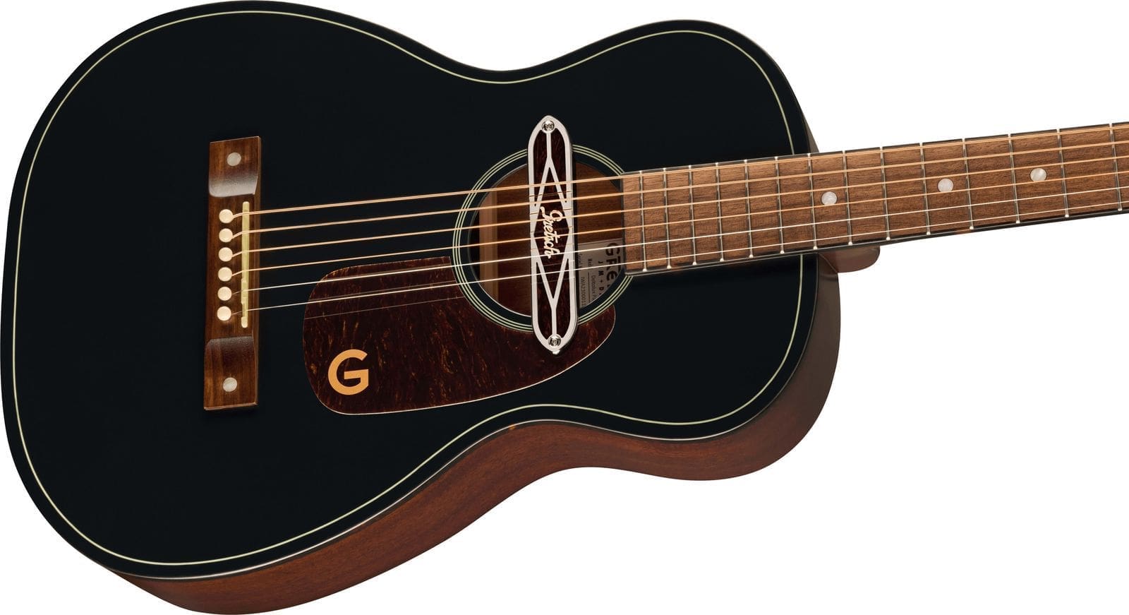 Gretsch Deltoluxe Parlor Acoustic Electric Guitar 2711030511 - Black Top - Image 5