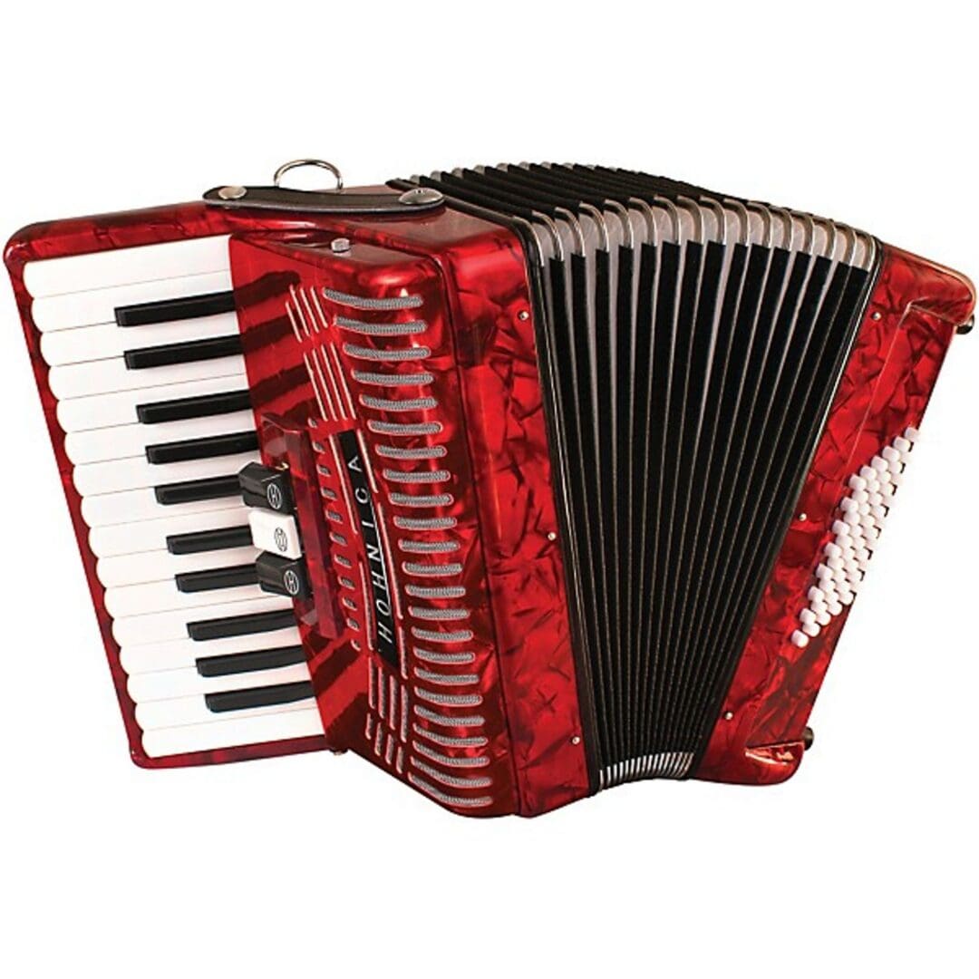 Hohner Beginner 48 Bass Accordion - Red - Victor Litz