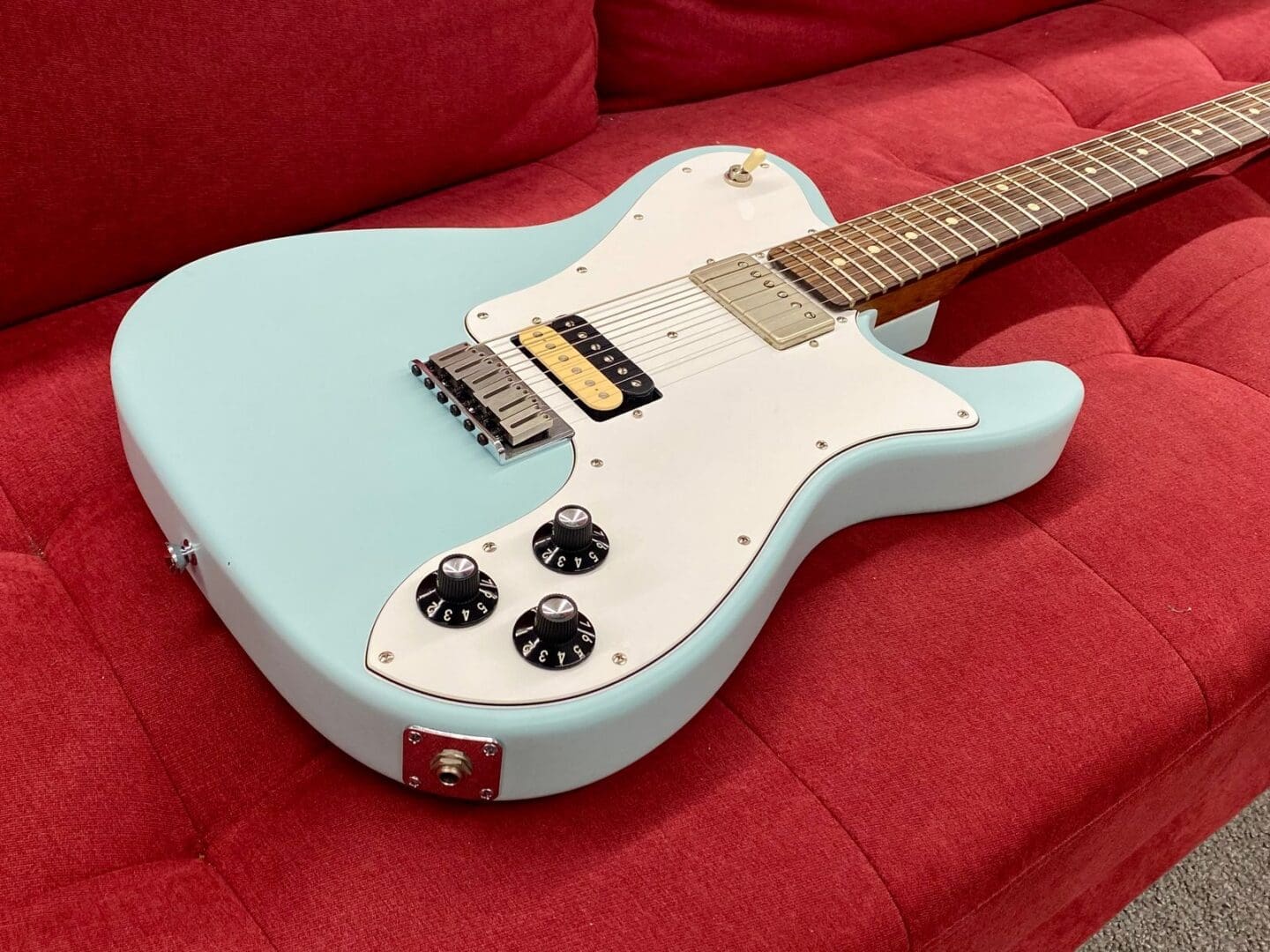 Warmoth T-Style Partscaster HH - Sonic Blue Satin w/ Mahogany Neck - Image 17