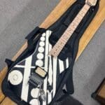 EVH Striped Series Circles Maple Fingerboard – White and Black
