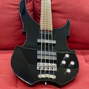 Warwick RockBass Vampyre, 4-String Bass - Solid Black High Polish w/ Extra Black Hardware