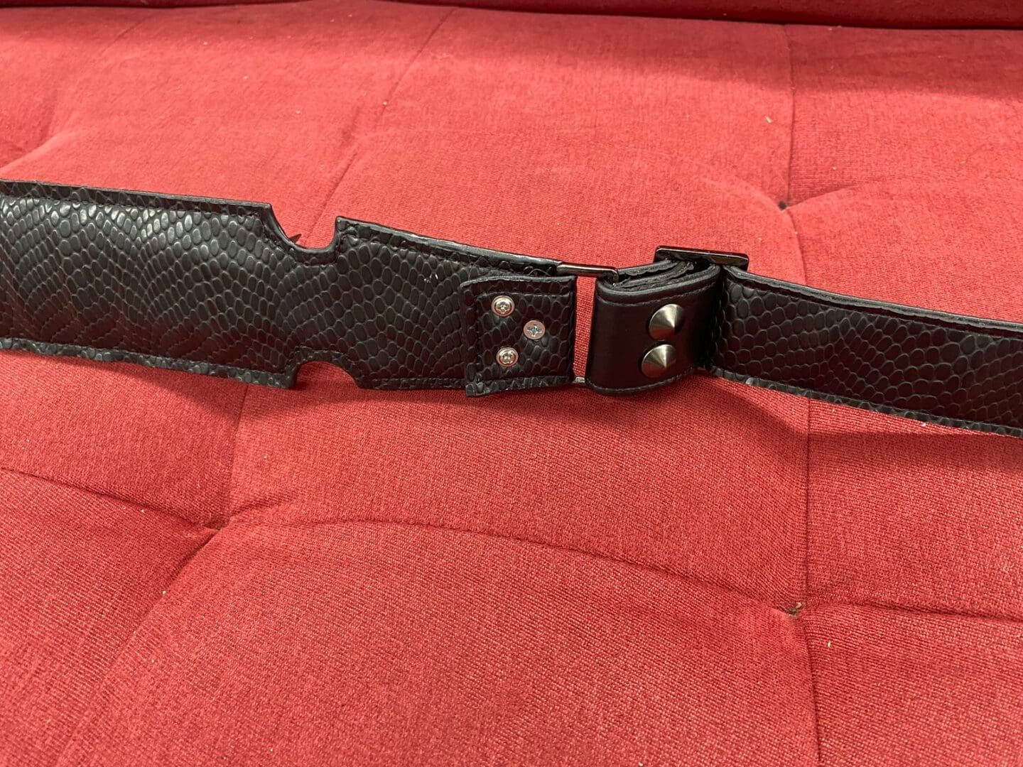 Steel Weather Bludgluttin " Black Momba" Studded Guitar Strap - Image 3