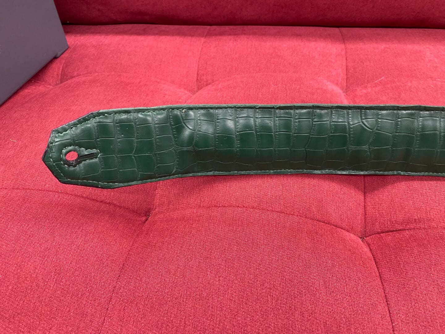 Steel Weather Bludgluttin Green Python Studded Guitar Strap - Image 3