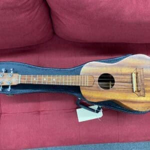 H Emura Handmade Solid Hawaiian Koa Tenor Ukulele w/ Chipboard Case