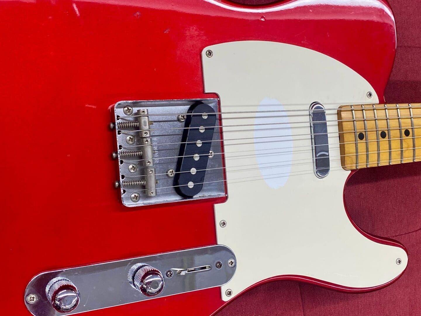 MIJ Fender Telecaster 50s’ Reissue 1995 - Candy Apple Red w/ Bag - Image 6