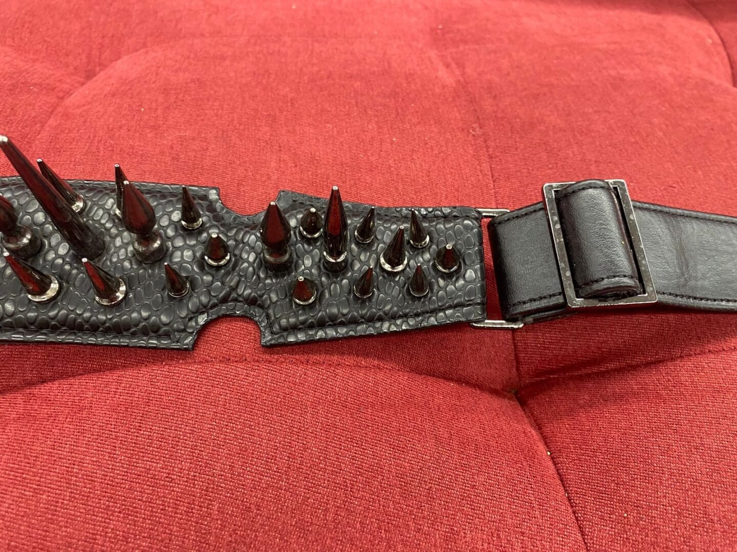 Steel Weather Bludgluttin " Black Momba" Studded Guitar Strap - Image 7
