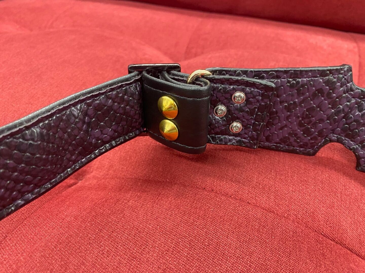Steel Weather Bludgluttin "Purple Python" Studded Guitar Strap - Image 10