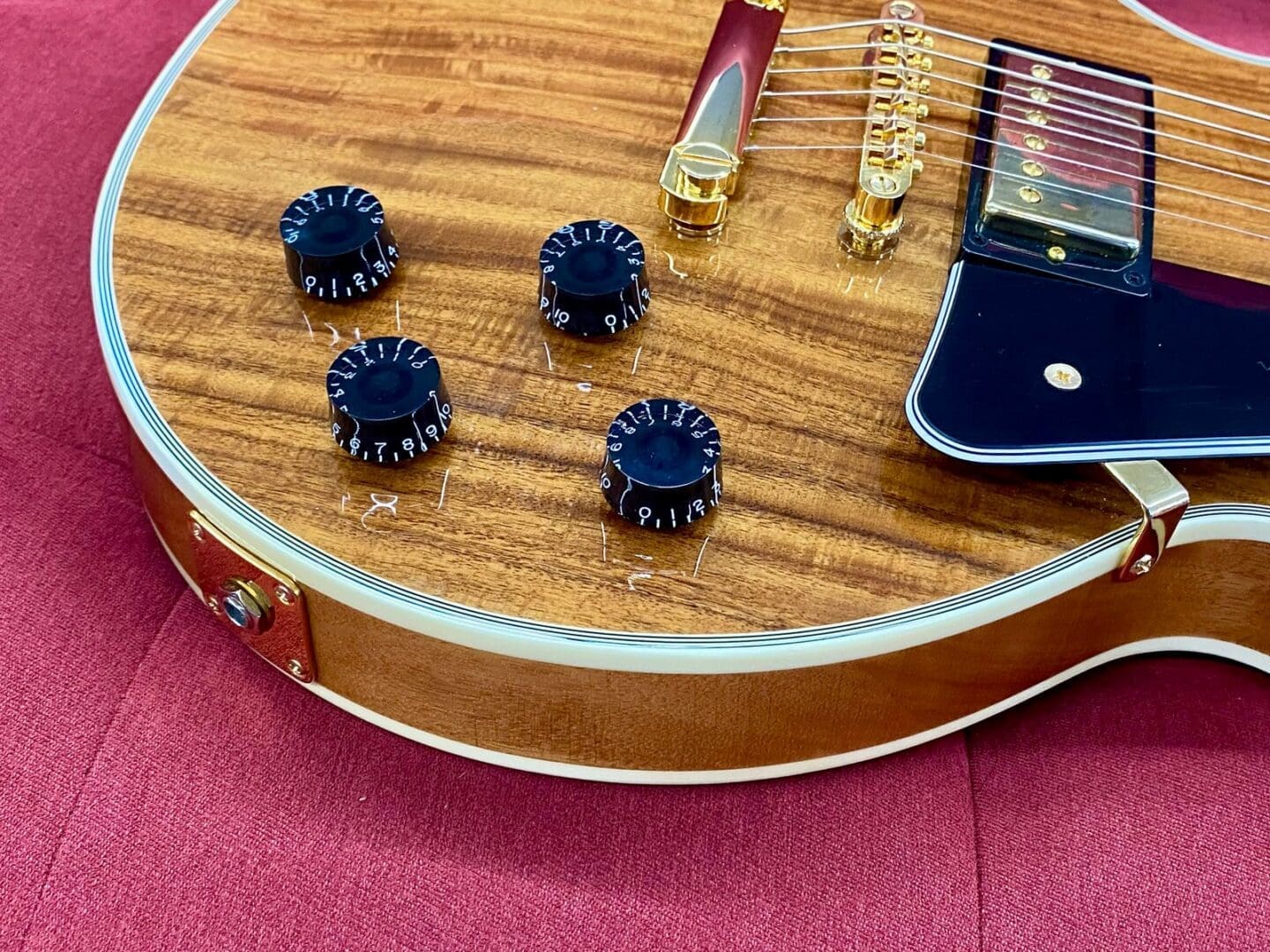 Epiphone Les Paul Custom Koa Solid Body Electric Guitar - Natural Koa w/ Case - Image 16