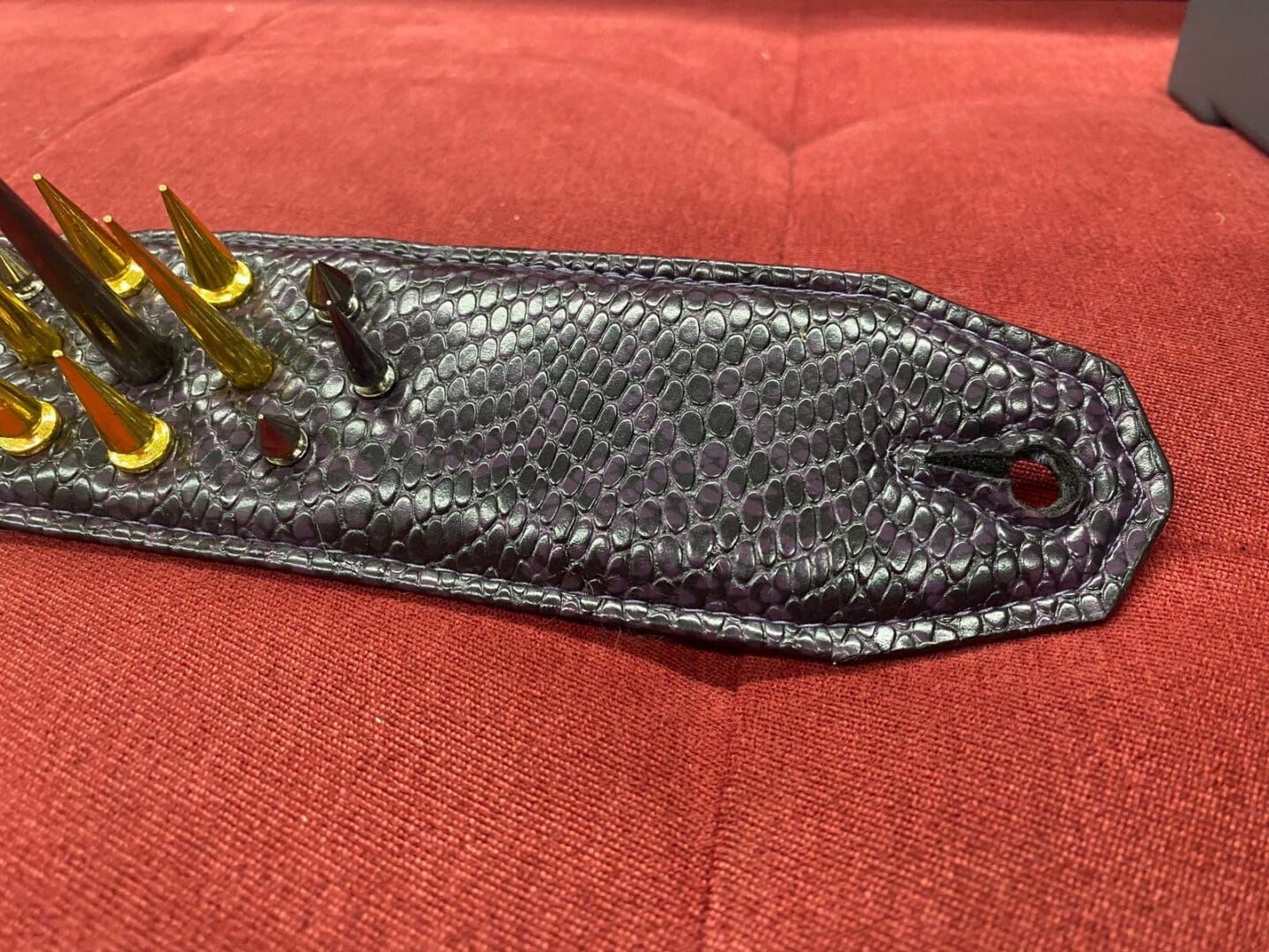 Steel Weather Bludgluttin "Purple Python" Studded Guitar Strap - Image 11