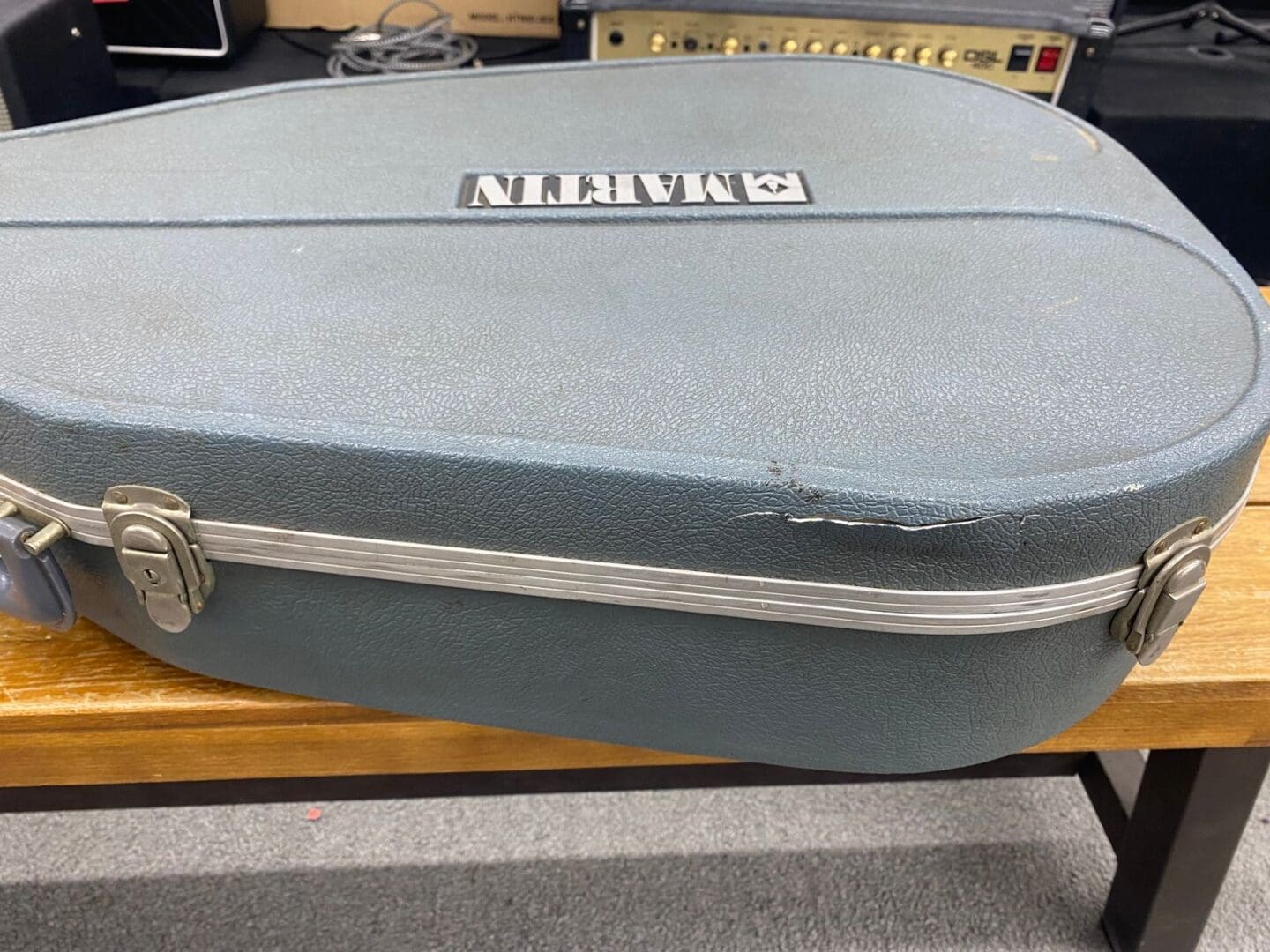 Vintage Martin Hardshell Dreadnought Case 1970's - Blue - Image 11