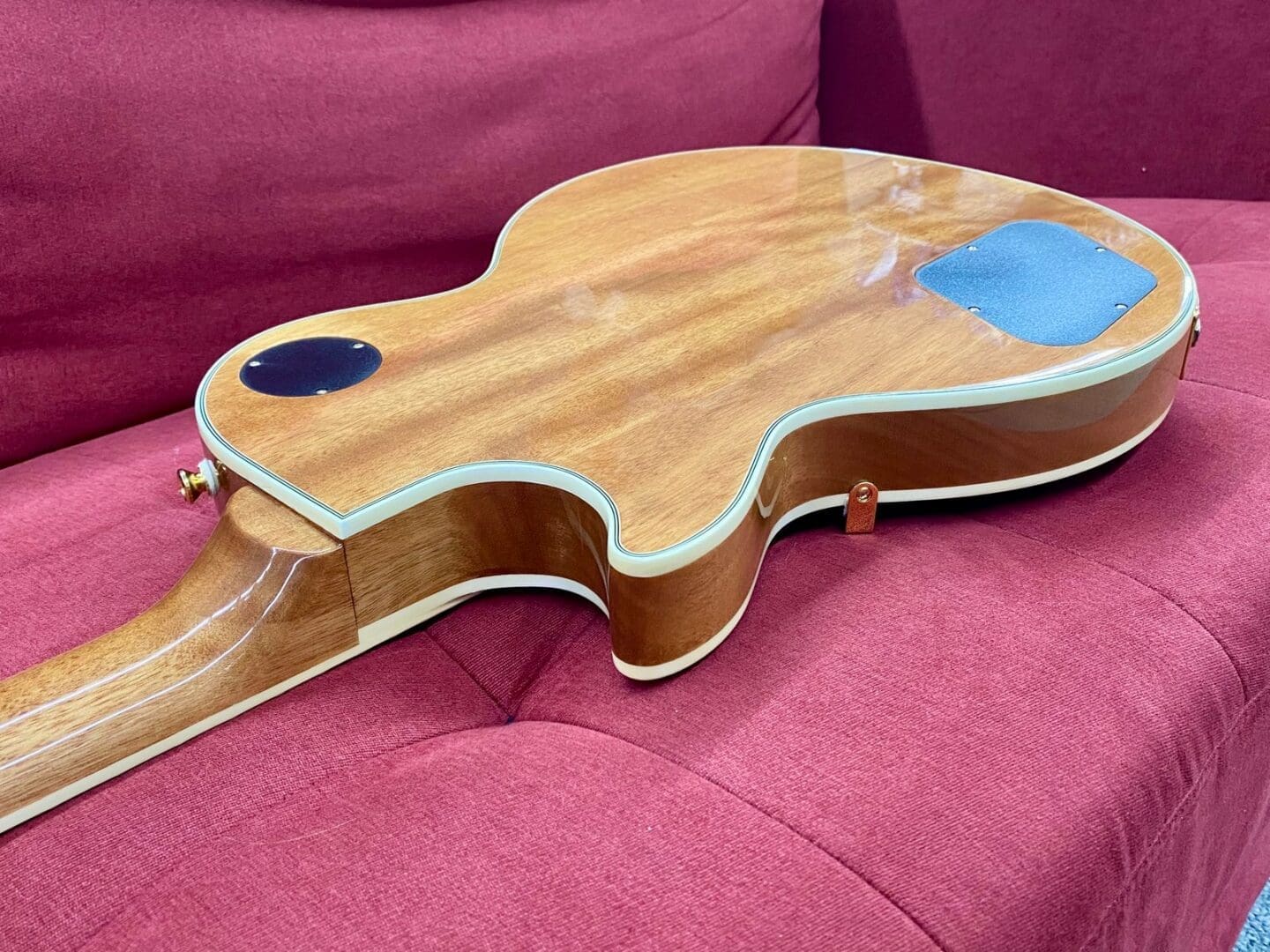 Epiphone Les Paul Custom Koa Solid Body Electric Guitar - Natural Koa w/ Case - Image 18