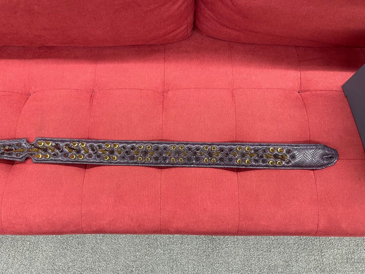 Steel Weather Bludgluttin "Purple Python" Studded Guitar Strap - Image 13
