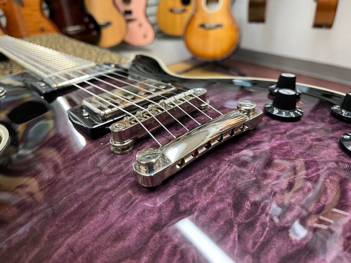 Epiphone Les Paul Custom "Bats In Flight" 2025 - Dark Purple Burst Used – Good - Image 17