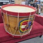 Cooperman Civil War Style Feild Bass Drum 24x16 - Natural/Red