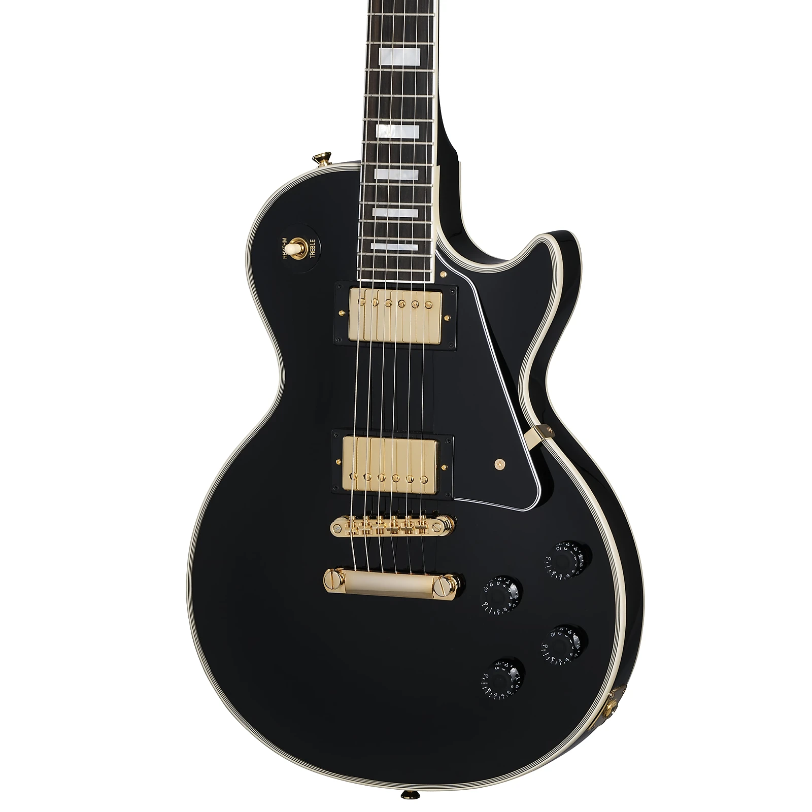 Epiphone Inspired by Gibson Custom Les Paul Custom With Case - Ebony