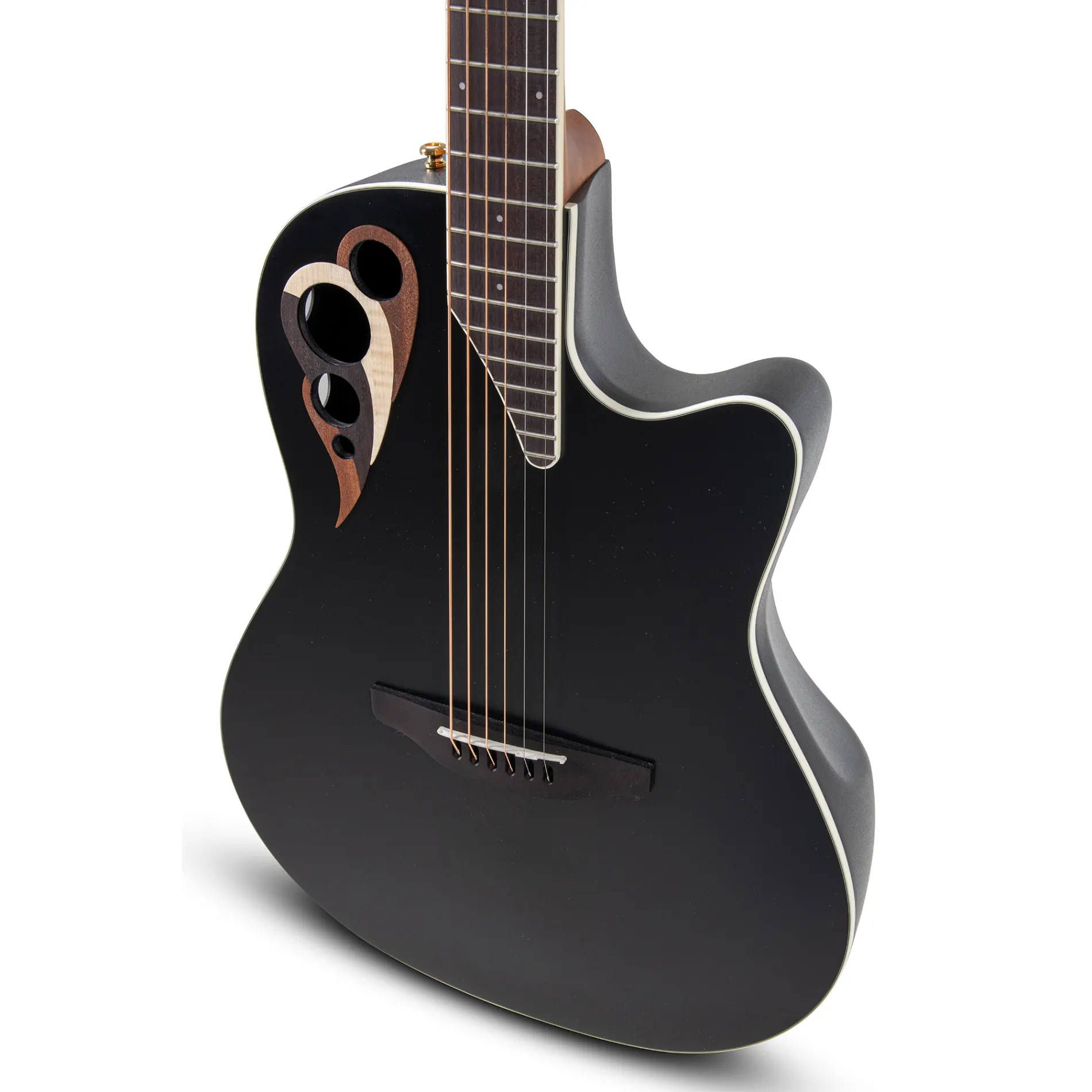 Ovation Celebrity Deluxe CDX40-5-G Cutaway A/E Guitar - Black