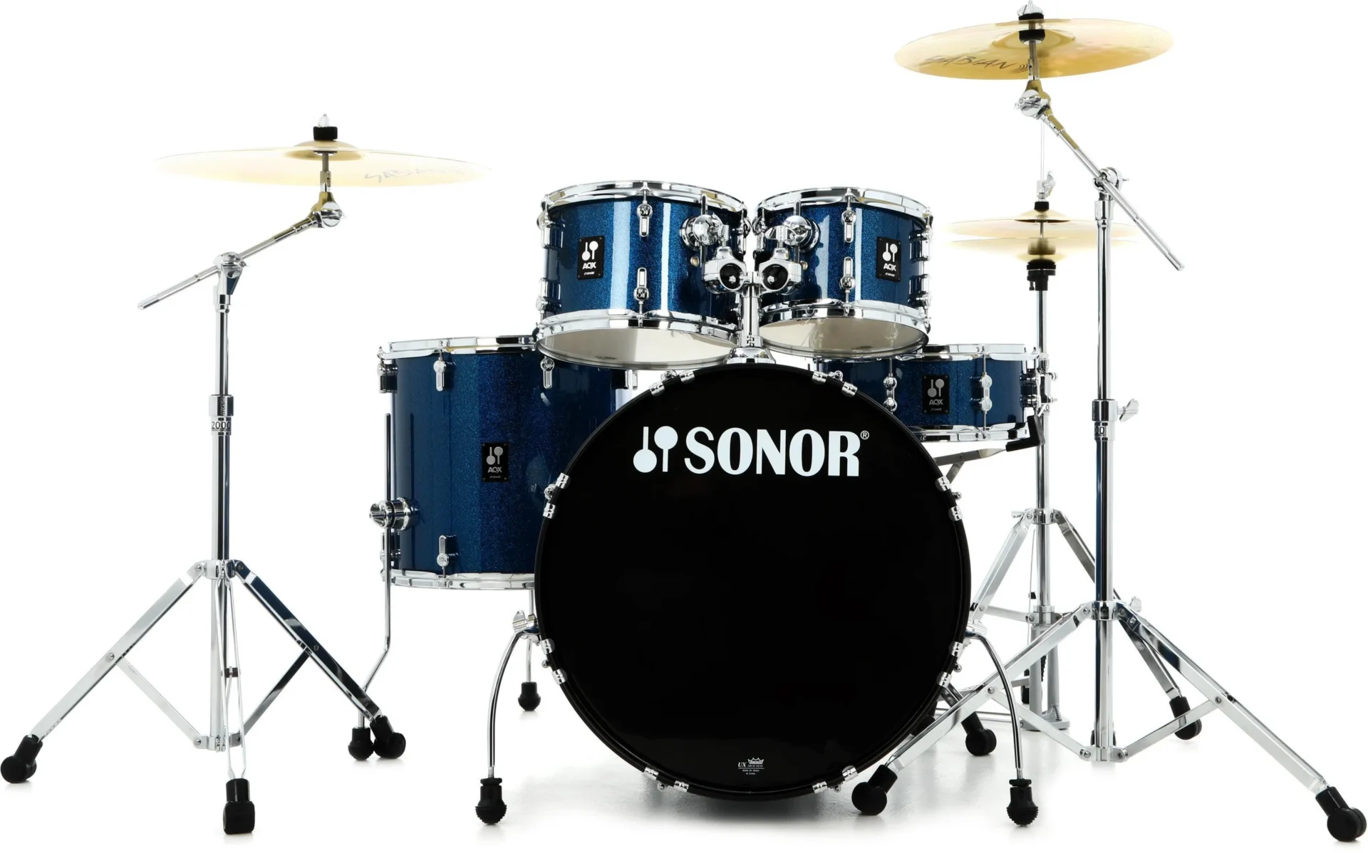 Sonor AQX Stage 5-piece Drum Set Reg. $969 Sale $749.99 with Hardware Pack - Blue Ocean Sparkle No Cymbals!! No Shipping!!