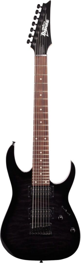 Ibanez GRG7221QA Gio 7-String Electric Guitar - Transparent Black Sunburst