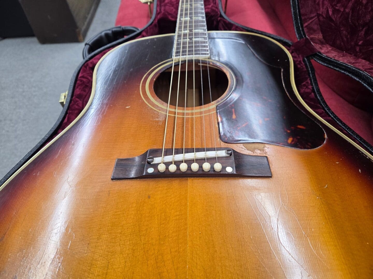 Gibson Southern Jumbo Acoustic Guitar with Case 1962 - Sunburnt - Image 7