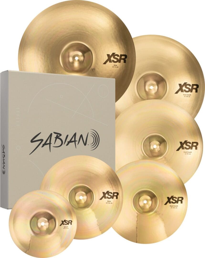 Sabian XSR Super Cymbal Set 14" Hats/16" Crash/20" Ride with free 10" Splash/18" Crash XSR5007SB - Brilliant